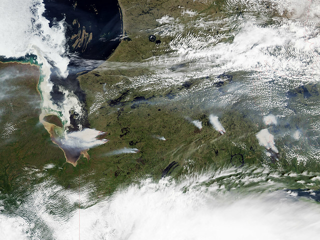 Sediment, Smoke, and Stained Ice in Quebec