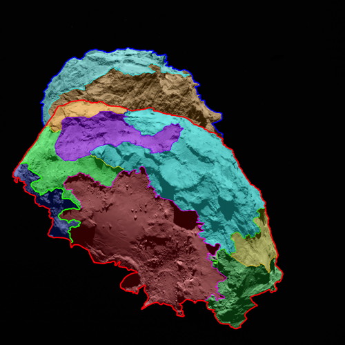 OSIRIS map of Comet 67P/Churyumov-Gerasimenko