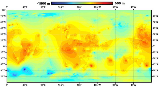 Global topographic map of Titan (NASA/JPL-Caltech/ASI/JHUAPL/Cornell/Weizmann)