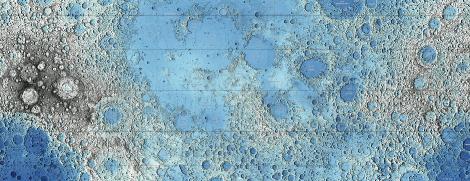 Topographic Map of the Moon (Hare et al.)